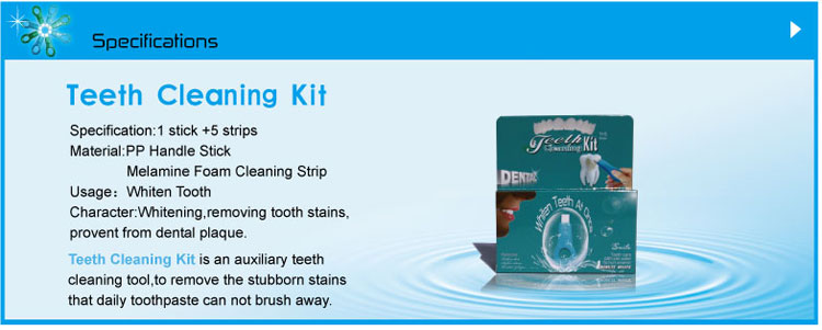 Teeth Whitening and Cleaning Home Kit include Teeth Cleaning Kit SH105 With 1 stick and 5 strips