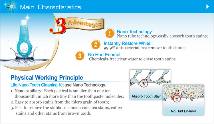 Principle of magic teeth cleaning kit!no hurt enamel