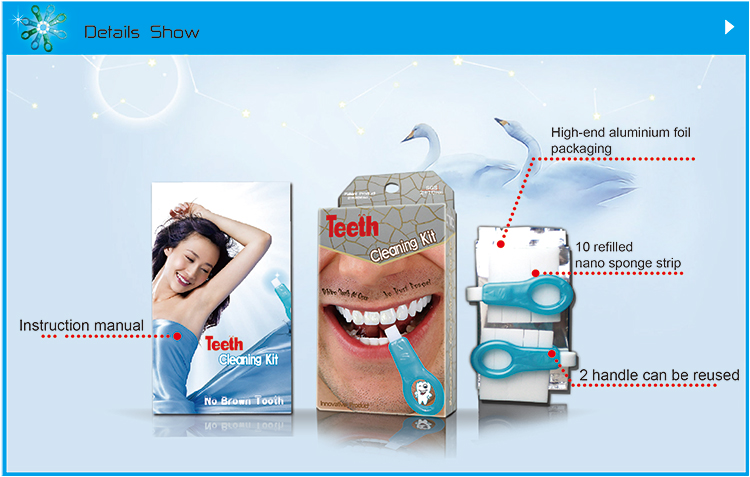 shareusmile Teeth Cleaning Kit at-home-teeth--erasers-and-tooth-polishing-tools made of PP handle and white melamine sponge strip