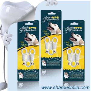 remove the tartar and plaque with shareusmile SH-PET03-Pet tooth brush
