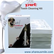 At-home pet teeth cleaning kit Wholesale Shareusmile New pet toothbrush dog teeth cleaning kit