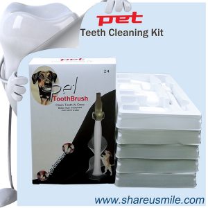 At-home pet teeth cleaning kit Wholesale Shareusmile New pet toothbrush dog teeth cleaning kit