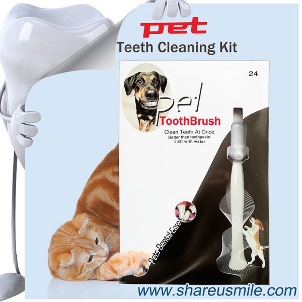 Shareusmile New pet toothbrush dog teeth cleaning kit